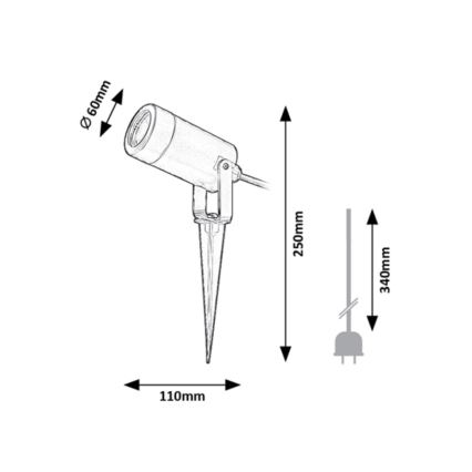 Rabalux - Екстериорна лампа 1xGU10/4W/230V IP65