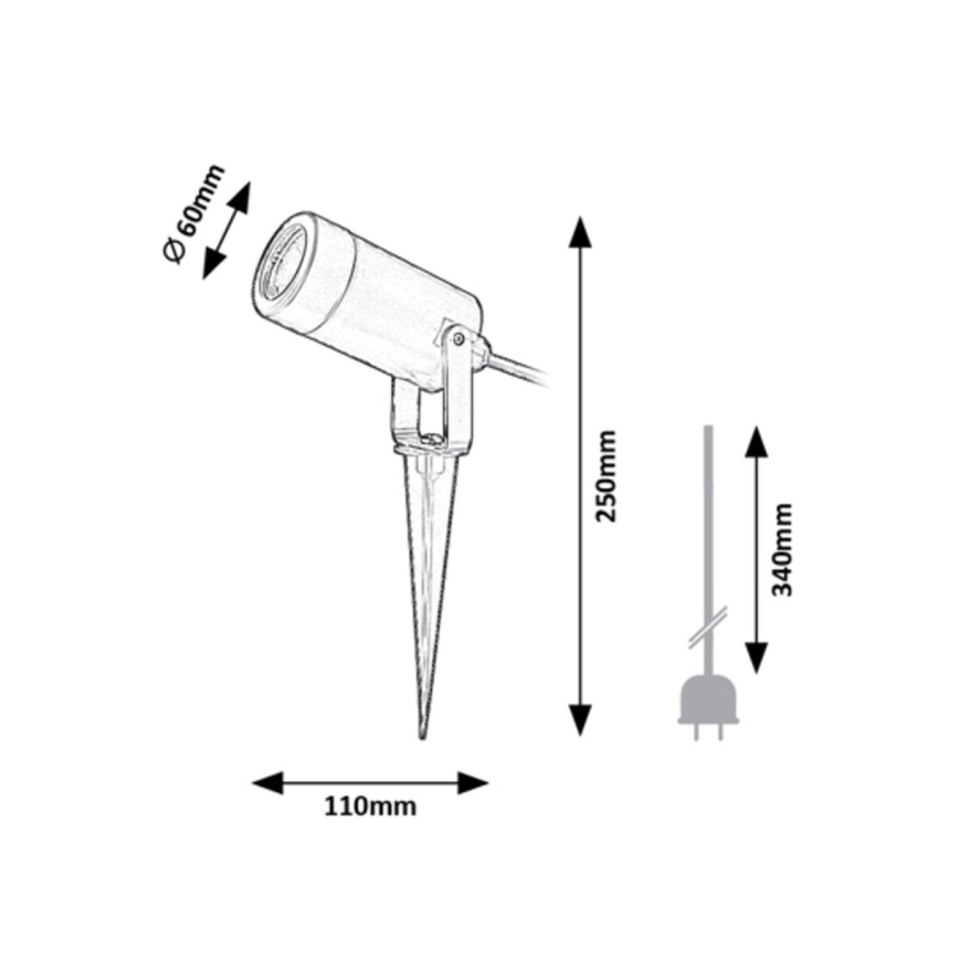 Rabalux - Екстериорна лампа 1xGU10/4W/230V IP65