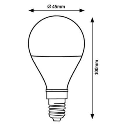 Rabalux - LED Крушка G45 E14/2W/230V 4000K Енергиен клас A