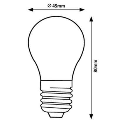 Rabalux - LED Крушка G45 E27/2W/230V 3000K Енергиен клас A