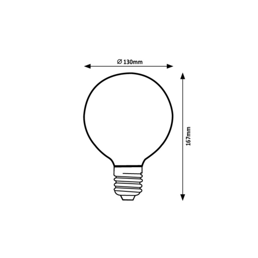 Rabalux - LED Декоративна крушка G125 E27/3W/230V 1800K