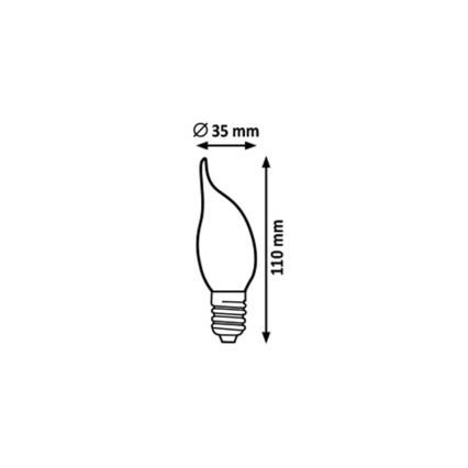 Rabalux - LED Крушка FILAMENT CF35 E14/4W/230V 2700K