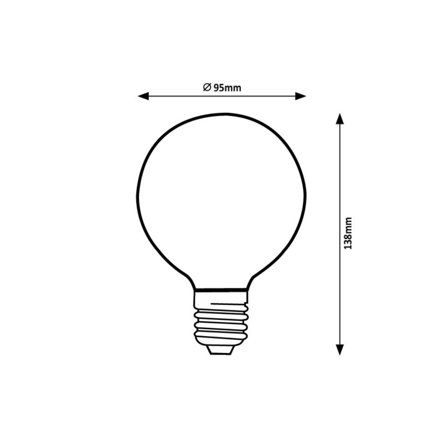 Rabalux - LED Крушка FILAMENT G95 E27/7W/230V 4000K