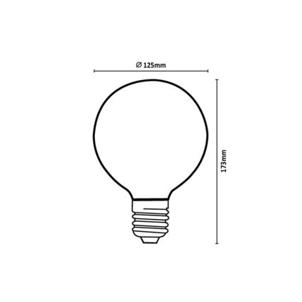 Rabalux - LED Крушка FILAMENT G125 E27/6W/230V 3000K