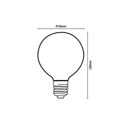 Rabalux - LED крушка FILAMENT G95 E27/6W/230V 3000K