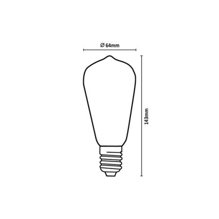 Rabalux - LED Крушка FILAMENT ST64 E27/10W/230V 3000K