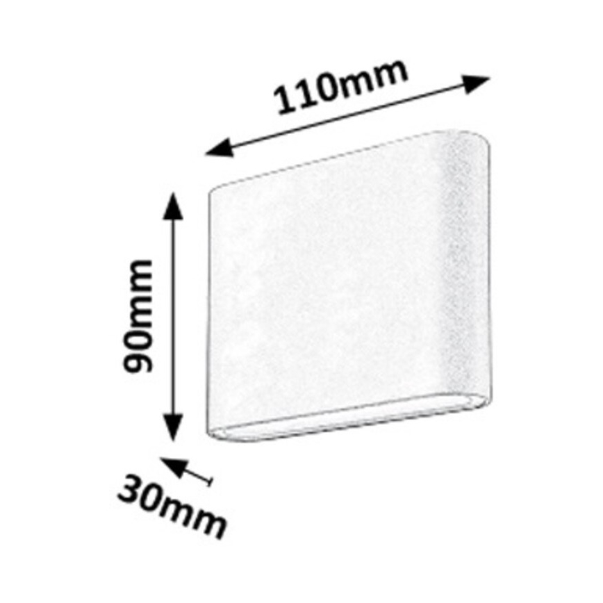 Rabalux 7951 - Външна LED лампа за стена NESNA 2xLED/3W/230V IP54 3000K