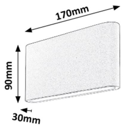 Rabalux - LED Екстериорна Стенна лампа 2xLED/6W/230V IP54 3000K