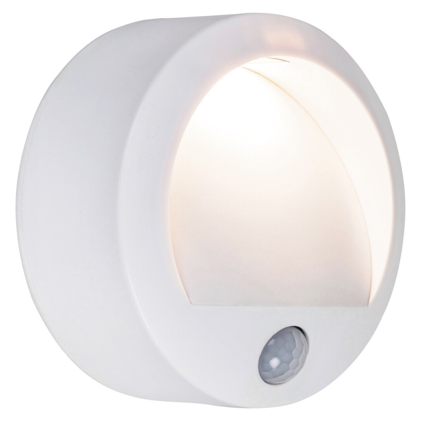 Rabalux - LED Екстериорна Стенна лампа със сензор LED/1,5W/3xAA бяла IP44