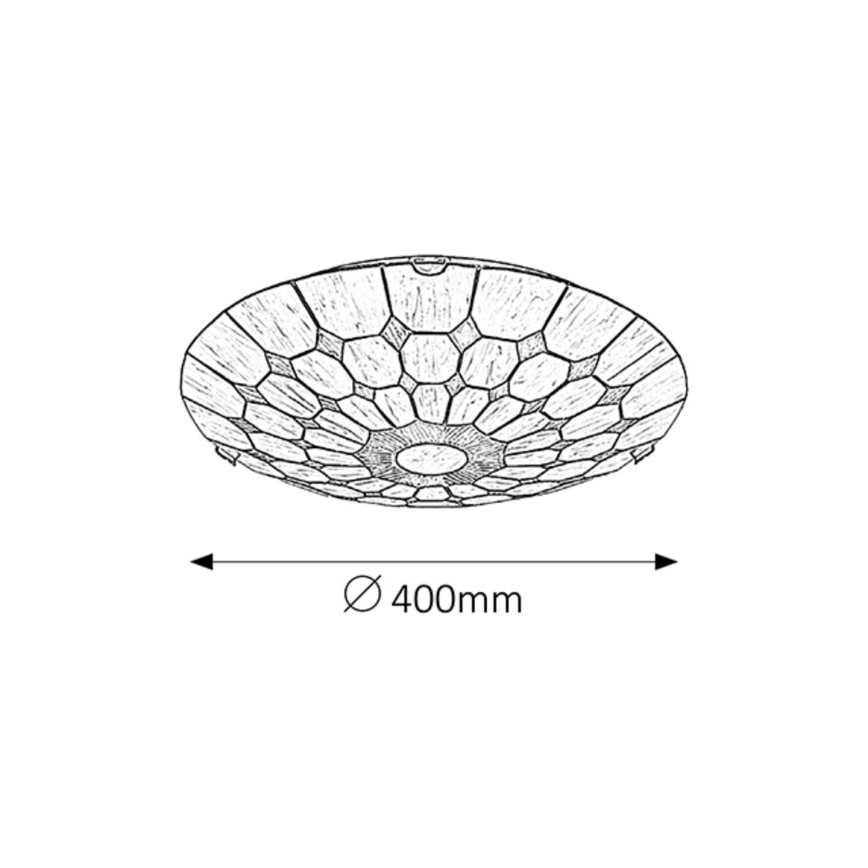 Rabalux - Tiffany витражно осветление за таван 2xE27/60W/230V Ø 40 см