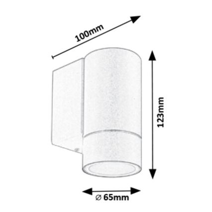 Rabalux - Екстериорна Стенна лампа 1xGU10/10W/230V IP54 сива