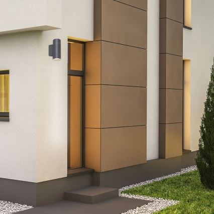 Rabalux - Екстериорна Стенна лампа 2xGU10/10W/230V IP54 сива
