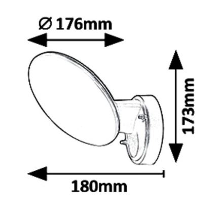 Rabalux 8134 - LED Екстериорна Стенна лампа VARNA LED/12W/230V IP54