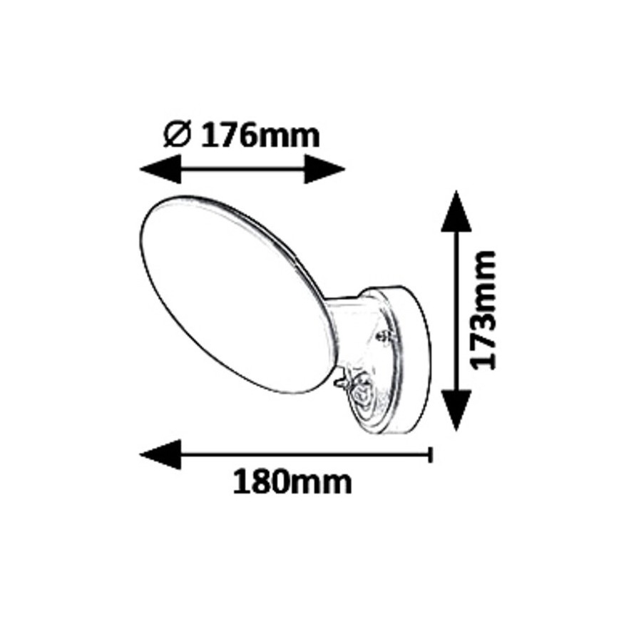 Rabalux - LED Екстериорен аплик със сензор LED/12W/230V IP54
