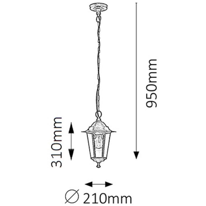 Rabalux - Екстериорна Полилей 1xE27/60W/230V