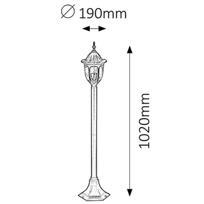 Rabalux - Външна лампа 1xE27/60W/230V IP43 черна