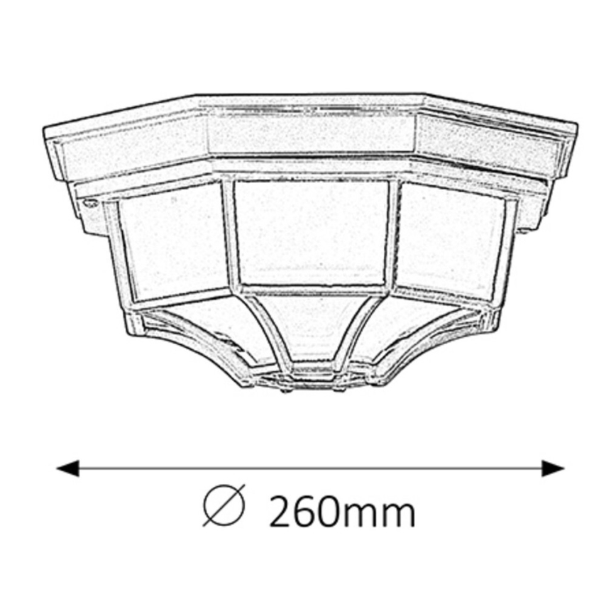 Rabalux - Външно таванно осветително тяло 1xE27/100W/230V IP44 черно