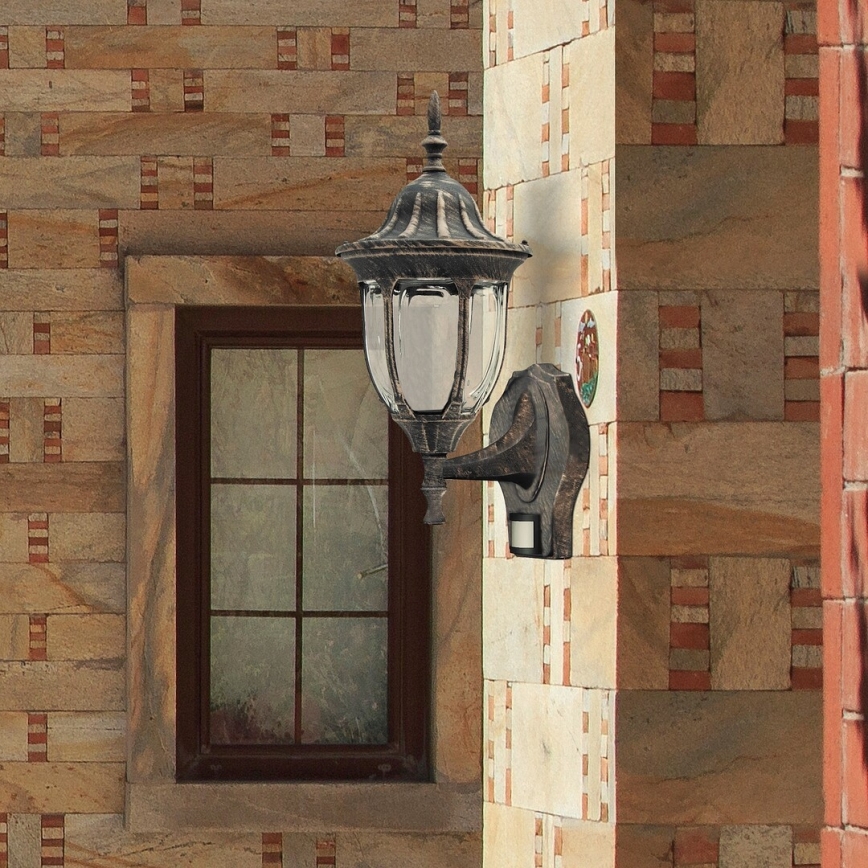 Rabalux - Екстериорен аплик със сензор 1xE27/60W/230V