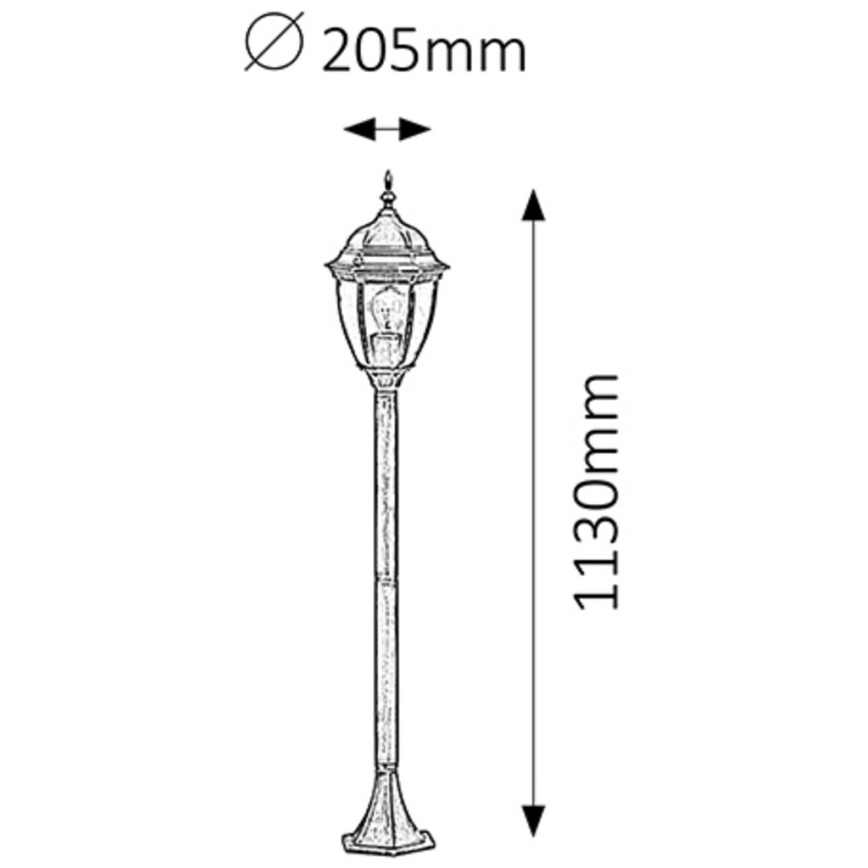 Rabalux - Екстериорна лампа 1xE27/100W/230V IP44 113 cm