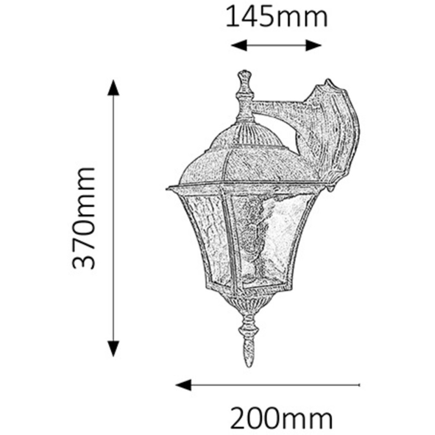 Rabalux - Екстериорна Стенна лампа 1xE27/60W/230V IP44