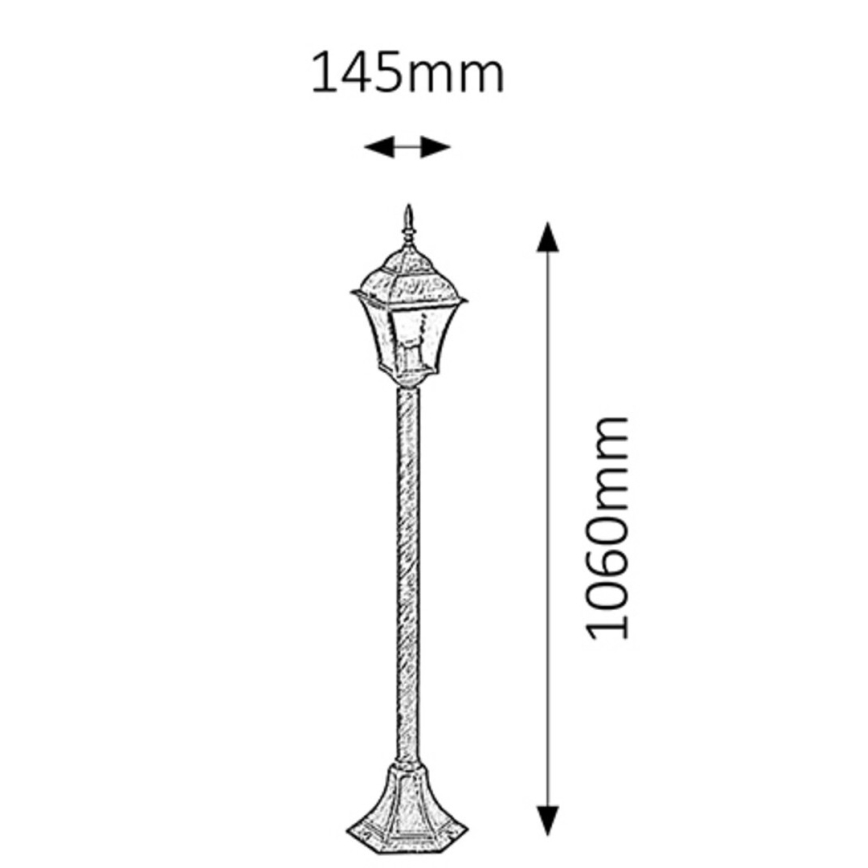 Rabalux - Екстериорна лампа 1xE27/60W/230V IP44