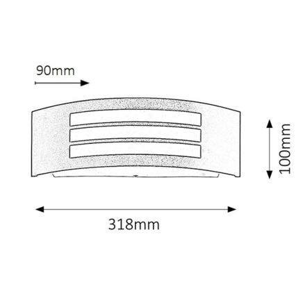 Rabalux - Екстериорна Стенна лампа 1xE27/14W/230V IP44
