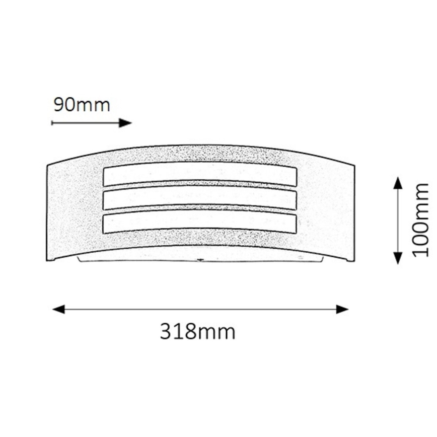 Rabalux - Екстериорна Стенна лампа 1xE27/14W/230V IP44