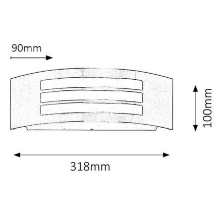 Rabalux - Екстериорна Стенна лампа 1xE27/14W/230V IP44