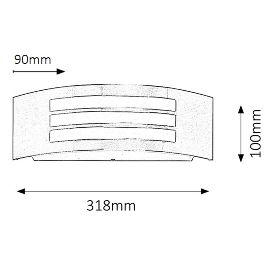 Rabalux - Екстериорна Стенна лампа 1xE27/14W/230V IP44