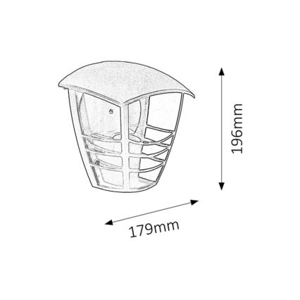 Rabalux - Екстериорна Стенна лампа 1xE27/60W/230V IP44