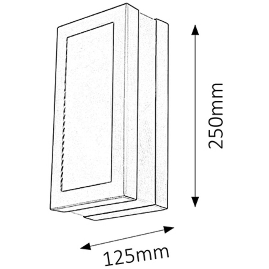 Rabalux - Екстериорна Стенна лампа 1xE27/14W/230V IP44