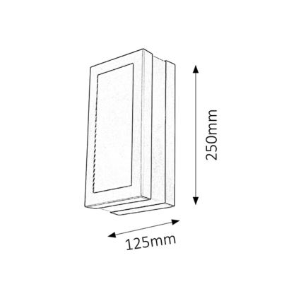 Rabalux - Екстериорна Стенна лампа 1xE27/14W/230V IP44