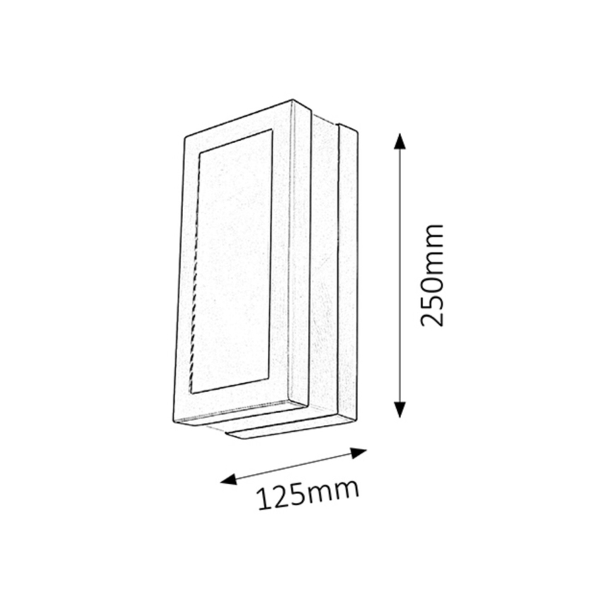 Rabalux - Екстериорна Стенна лампа 1xE27/14W/230V IP44