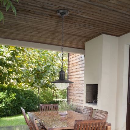 Rabalux - Екстериорна Висящи лампи 1xE27/60W черна IP44