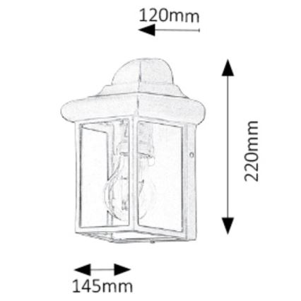 Rabalux - Екстериорна Стенна лампа 1xE27/60W/230V IP43 бяла