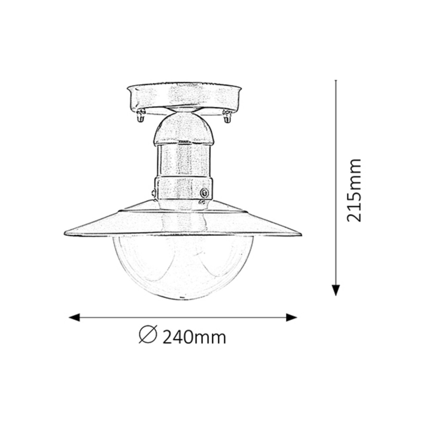 Rabalux - Екстериорна Лампа за таван 1xE27/60W IP44