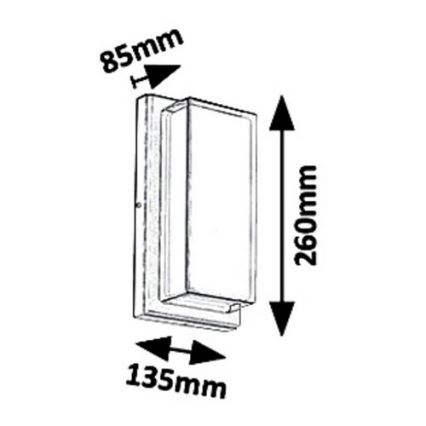 Rabalux 8830 - LED Екстериорна Стенна лампа ANDORRA LED/12W/230V IP54