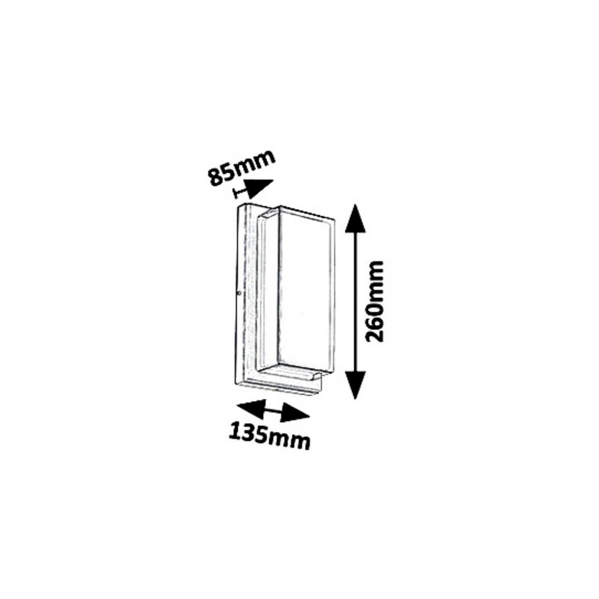 Rabalux 8830 - LED Екстериорна Стенна лампа ANDORRA LED/12W/230V IP54