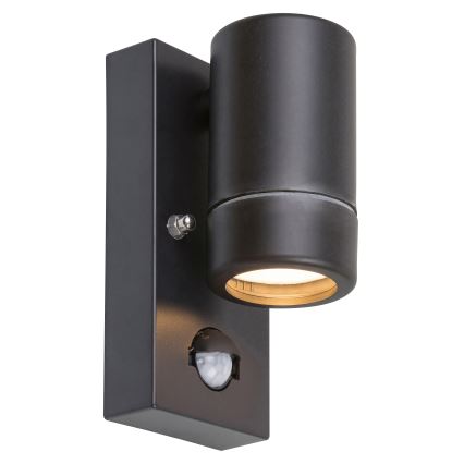Rabalux - Екстериорен аплик със сензор 1xGU10/10W/230V черен IP44