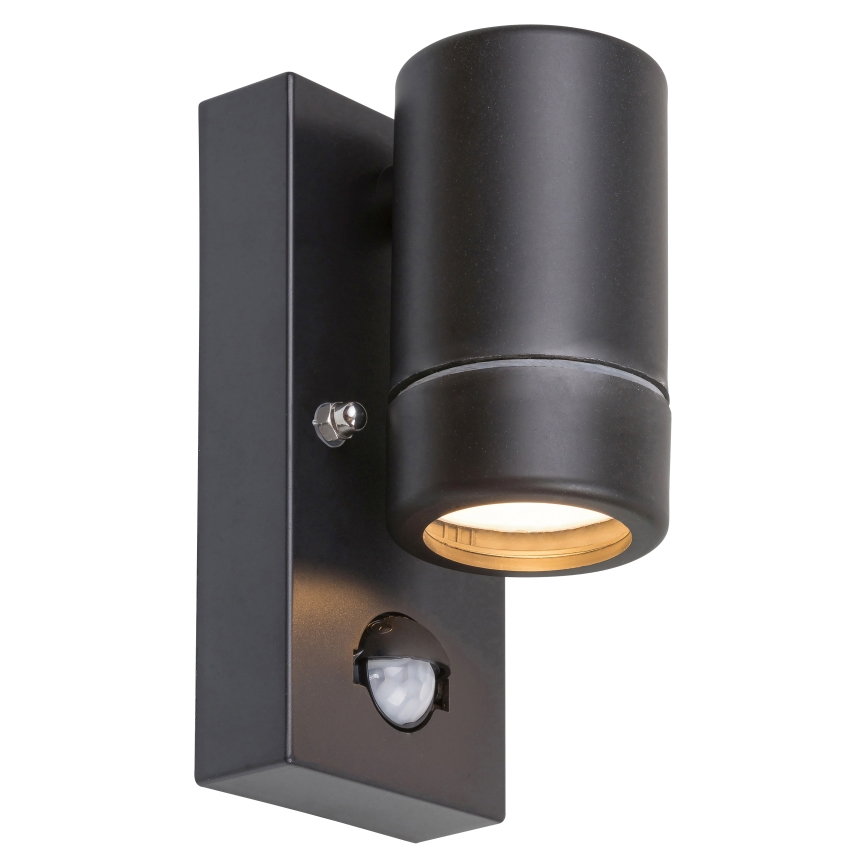 Rabalux - Екстериорен аплик със сензор 1xGU10/10W/230V черен IP44