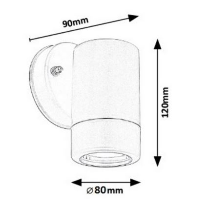 Rabalux - Екстериорна Стенна лампа 1xGU10/10W/230V бяла IP44