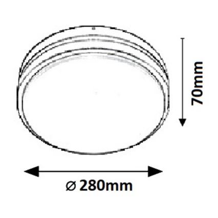 Rabalux - LED Външно таванно осветително тяло HAMBURG LED/12W/230V IP44
