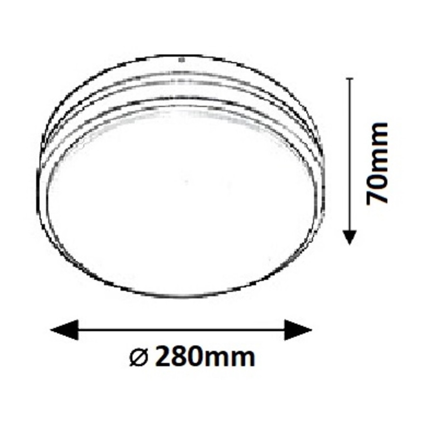 Rabalux - LED Външно таванно осветително тяло HAMBURG LED/12W/230V IP44