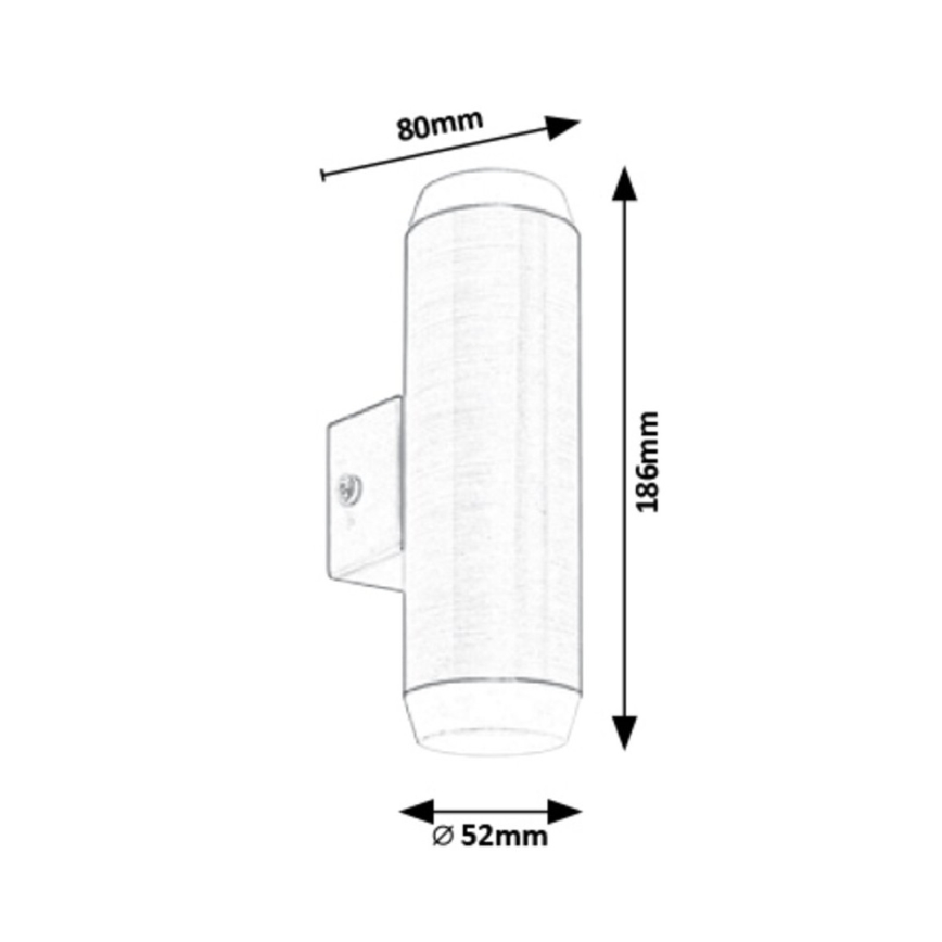 Rabalux - LED Екстериорна Стенна лампа 2xLED/4W/230V бронз IP44