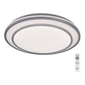 Rabalux - Димируемо LED таванно осветително тяло LED/40W/230V 3000–6500K сребристо, Ø 49 см + дистанционно управление