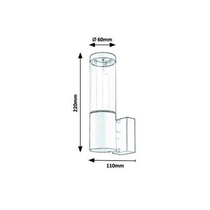 Rabalux - Екстериорен аплик 1xGU10/7W/230V IP44