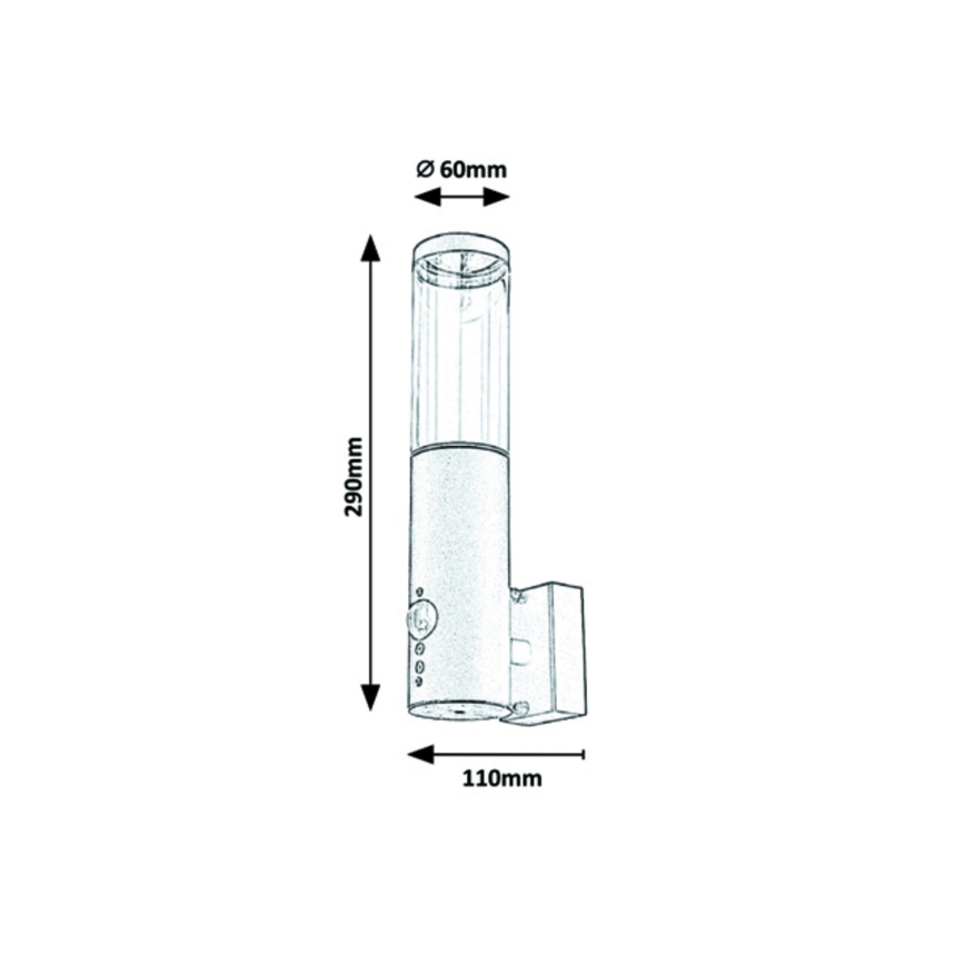 Rabalux - Екстериорен аплик със сензор 1xGU10/7W/230V IP44
