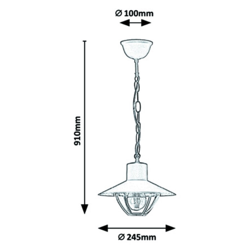 Rabalux - Екстериорен полилей 1xE27/10W/230V IP44