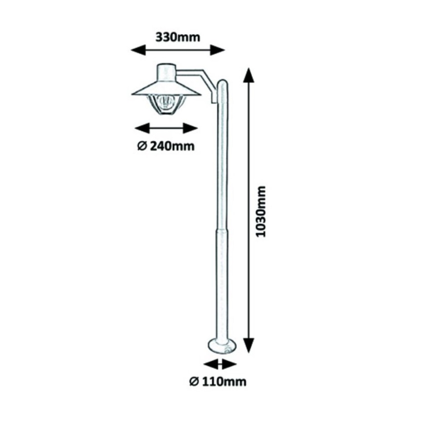 Rabalux - Екстериорна лампа 1xE27/10W/230V IP44