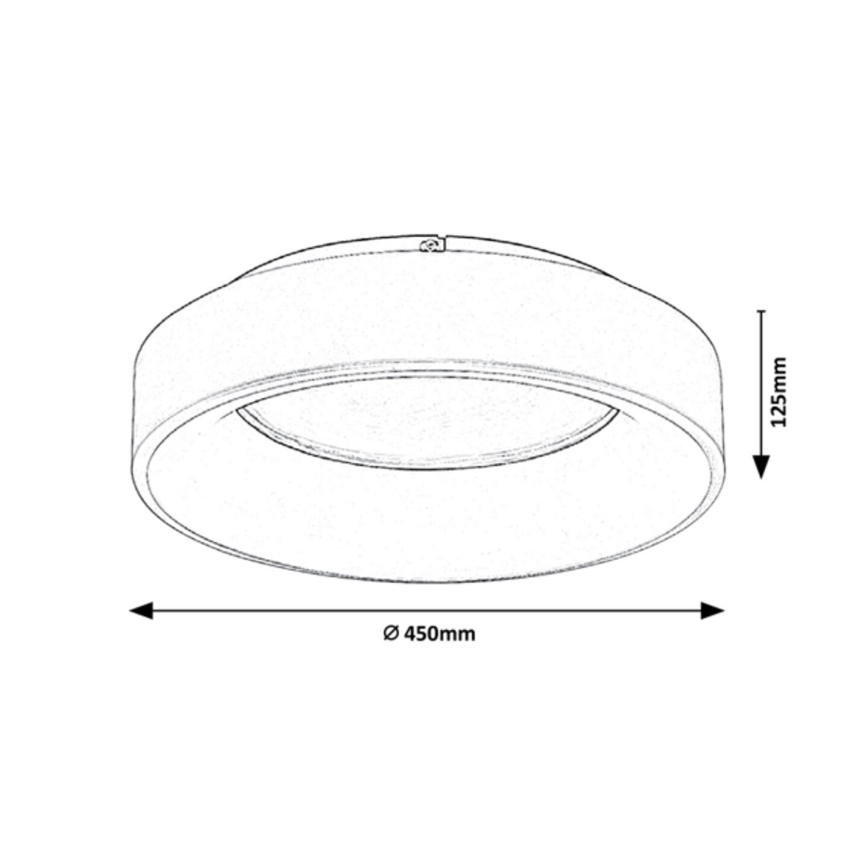 Rabalux - LED Димируем плафон LED/24W/230V кръгла 3000-6000K + дистанционно управление